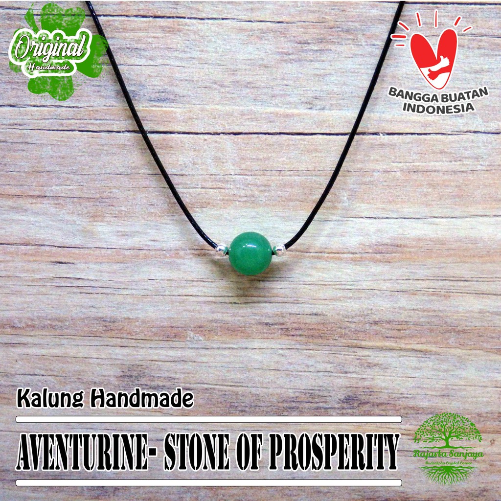 Kalung Batu Handmade Rajarta Batu Aventurine Stone Of Prosperity