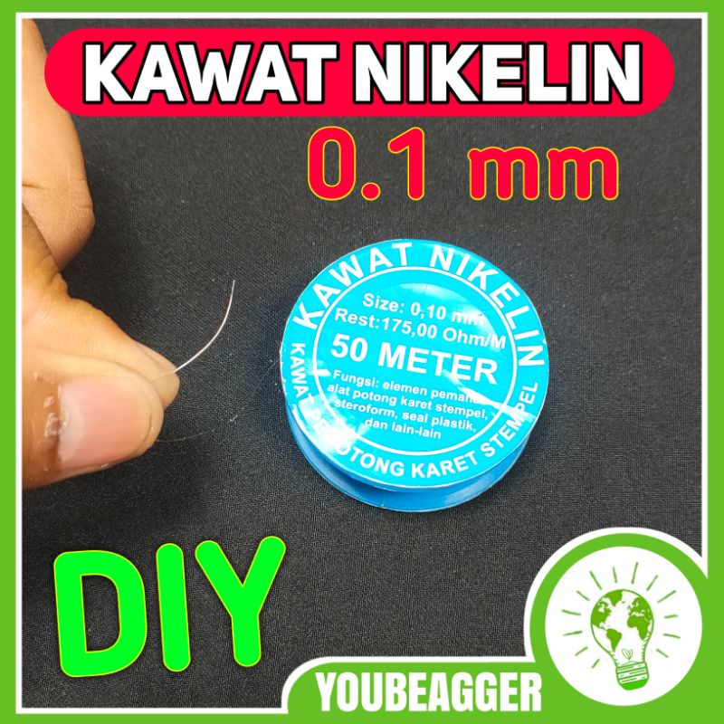 kawat nikelin 0.1 mm untuk project DIY HARGA UNTUK 1 METER