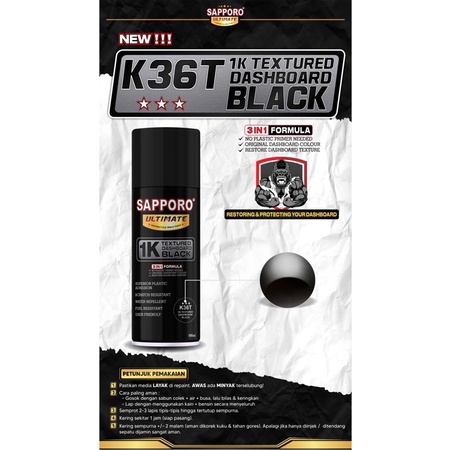 SAPPORO ULTIMATE K36T 1K DASHBOARD BLACK TEXTURE 400 ML