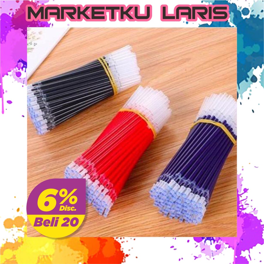

MKL - Refill Tinta Pulpen Gel Tinta Pena cair Isi Ulang 0.5mm Tinta Pulpen Warna Biru Hitam Merah Isi Ulang Pulpen Gel Murah R170