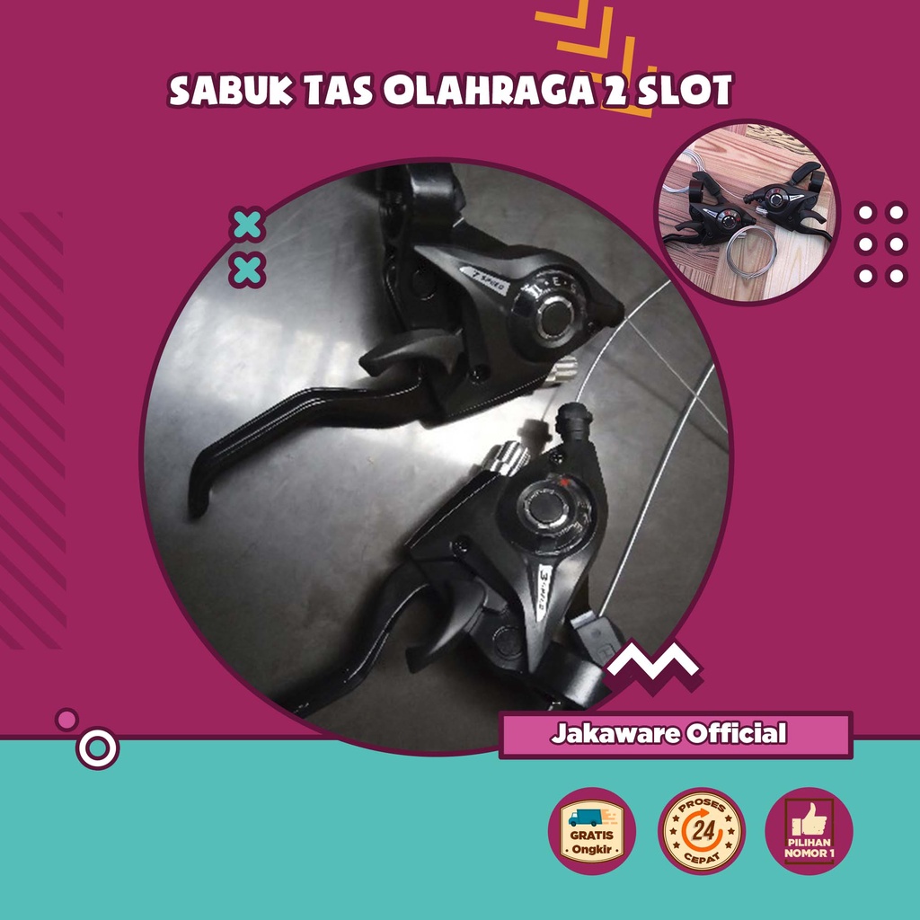 SPEED SHIFTER HANDLE BRAKE REM SEPEDA 7 SPEED 2 PCS OPERAN GIGI SEPEDAH MTB GUNUNG SELI FEDERAL BALA