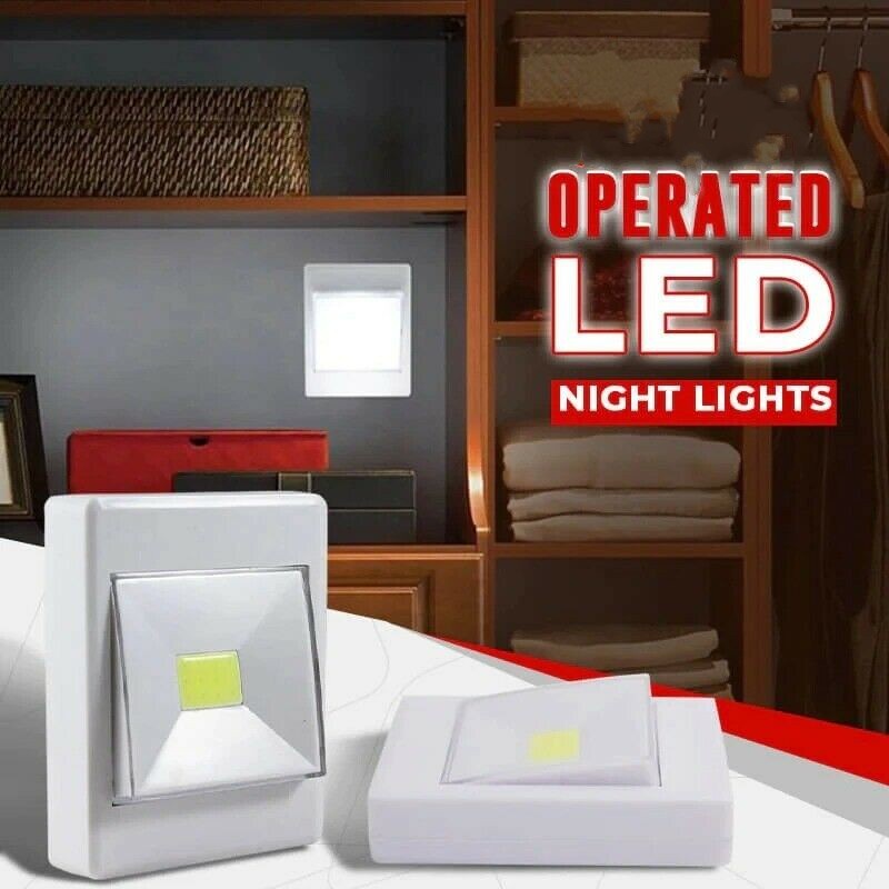 Lampu Dinding Led Cob Bentuk Kotak Tenaga Baterai Untuk Koridor / Kamar Tidur / Tangga