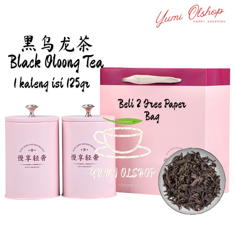 （2Kaleng）CHINESE TEA TIE GUAN YIN  &amp; BLACK OLONG CHINESE GIFT 铁观音 / 黑乌龙茶BLACK OLONG TEA