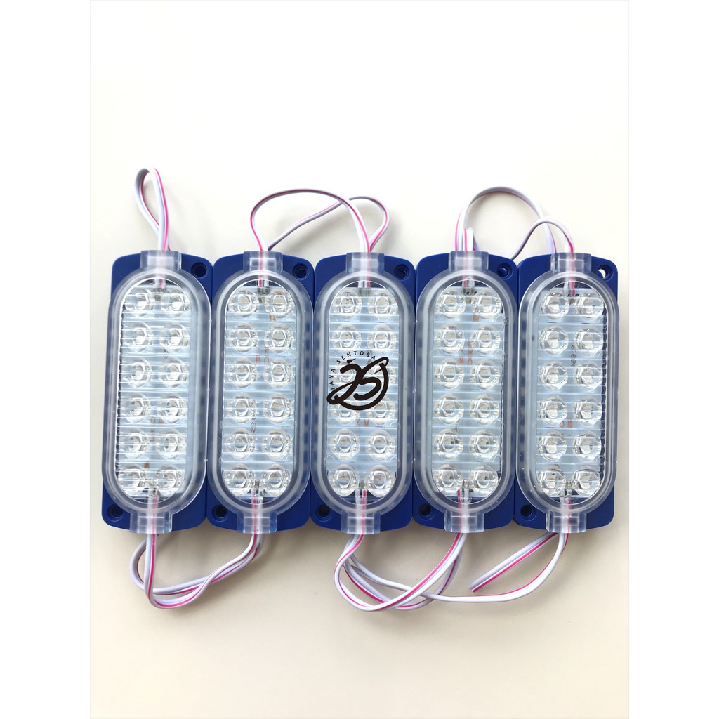 LAMPU LED TRUK 12 MATA ULTRASONIC 12V VARIASI LED BAK SAMPING TRUK LED MODUL 12 MATA