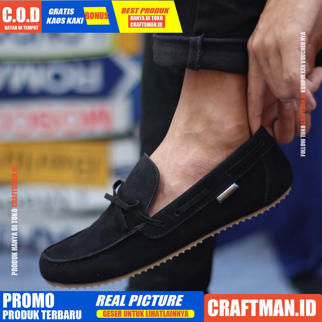 CELTIX - Sepatu Slip On Pria Sepatu Casual Pria Slop Sepatu Slip Antislip Kerja Kantor Cowo/Cowok Sepatu Kasual Semi Formal Kuliah Kondangan Gaya Santai Keren