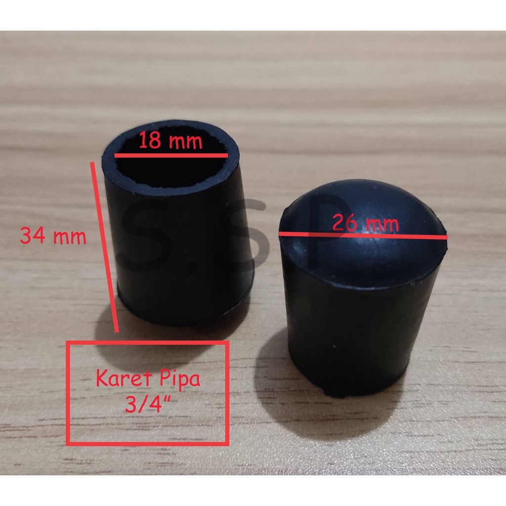 Karet Bulat/ Karet Kaki Kursi/ Karet Kaki Meja/ Karet Alas Kursi & Meja Ukuran 3/4"
