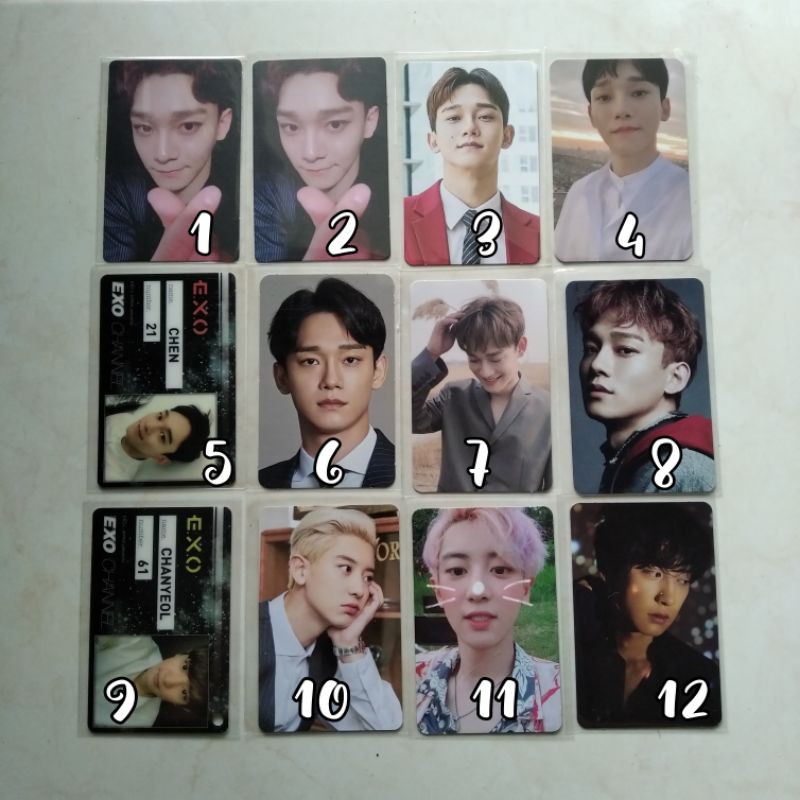 PHOTOCARD OFFICIAL EXO CHEN CHANYEOL JASMER FORTUNE, KIHNO ILALANG SENJA, ID CARD JAPAN CHANNEL