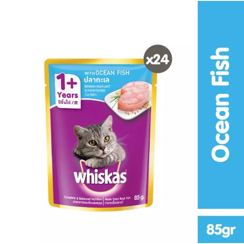 1 Bok whiskas sacheat 1+ oceanfish isi 24