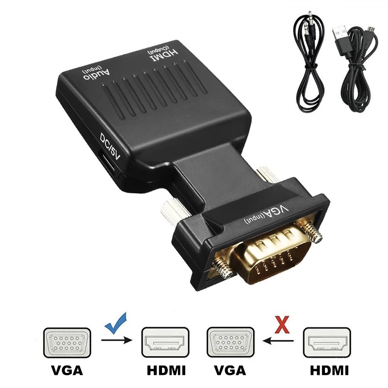 konverter vga to hdmi / konverter vga input to hdmi output / vga to hdmi / Tech Over Flow