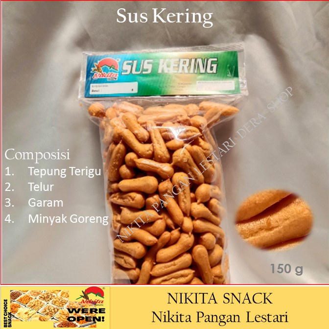 sus kering 150g, camilan sehat,simple,cocok untuk bersantai,murah gurih DERA SHOP