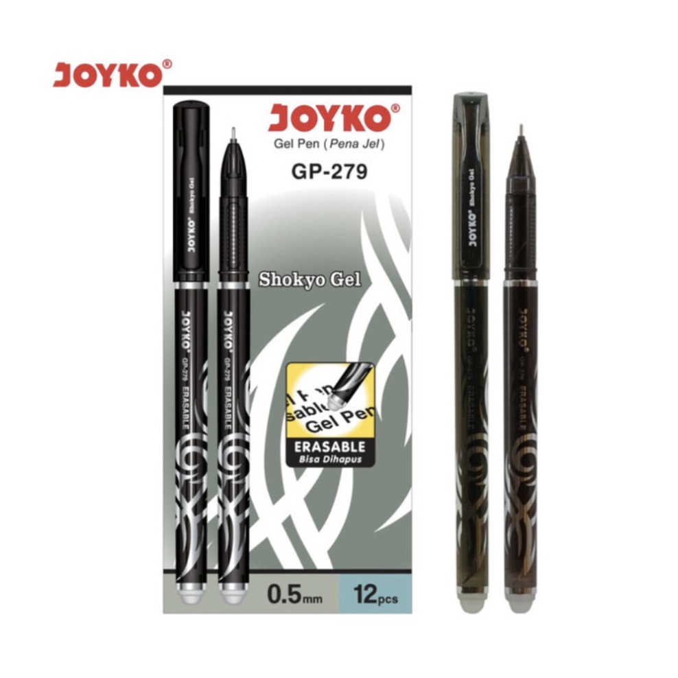 

Erasable Gel Pen Pulpen Bisa Dihapus Joyko GP-279 Shokyo 0.5 mm 12 Pcs