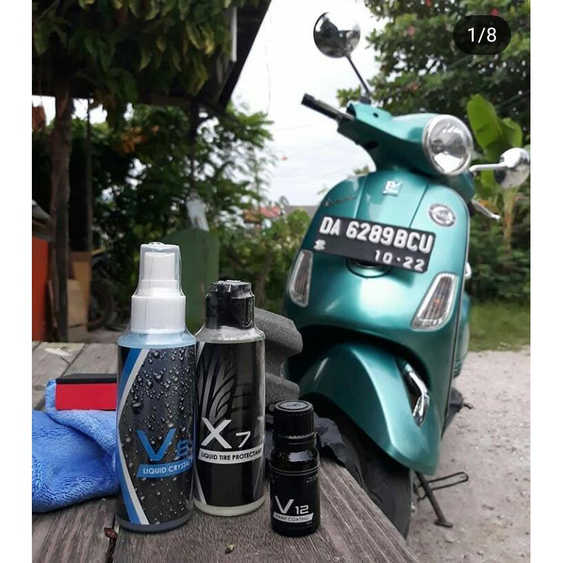 PAKET KOMPLIT PENGKILAP MOTOR - Efek Daun Talas - Pengkilat Motor - Pengkilap Body Motor Mizu Shield-4