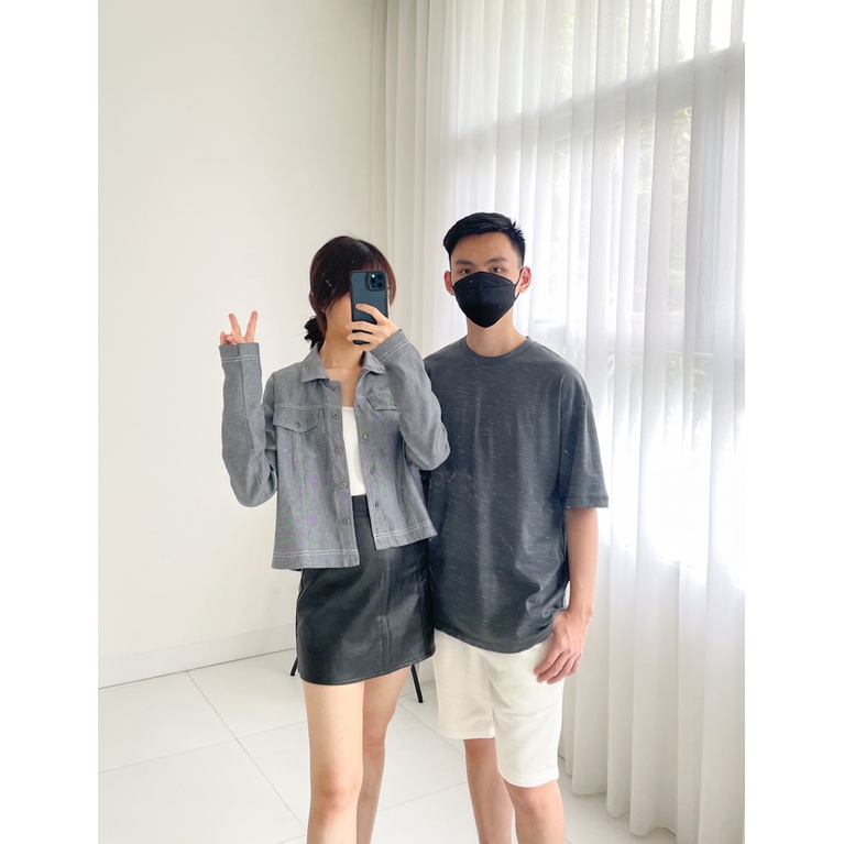 Kadaka MT-0104 Oversized T-Shirt Pria Crewneck Two Tone