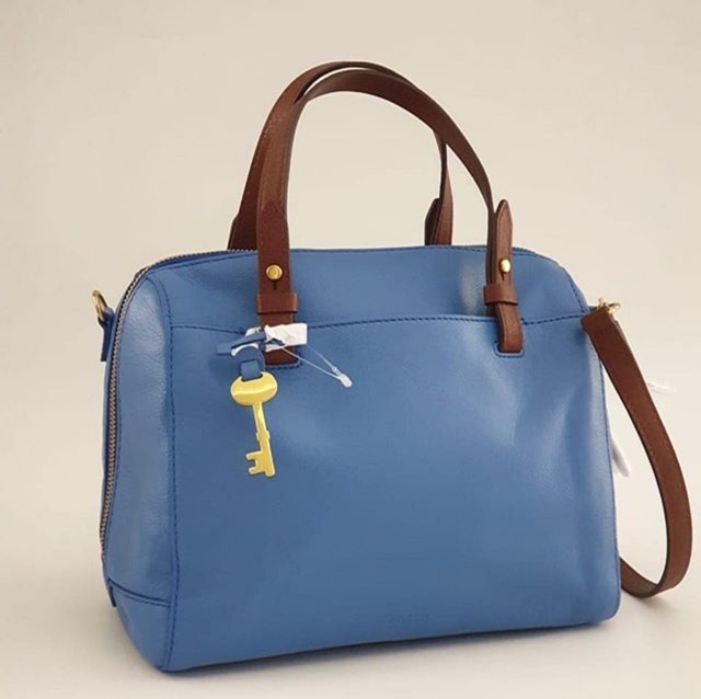 Fossil rachel satchel crystal blue