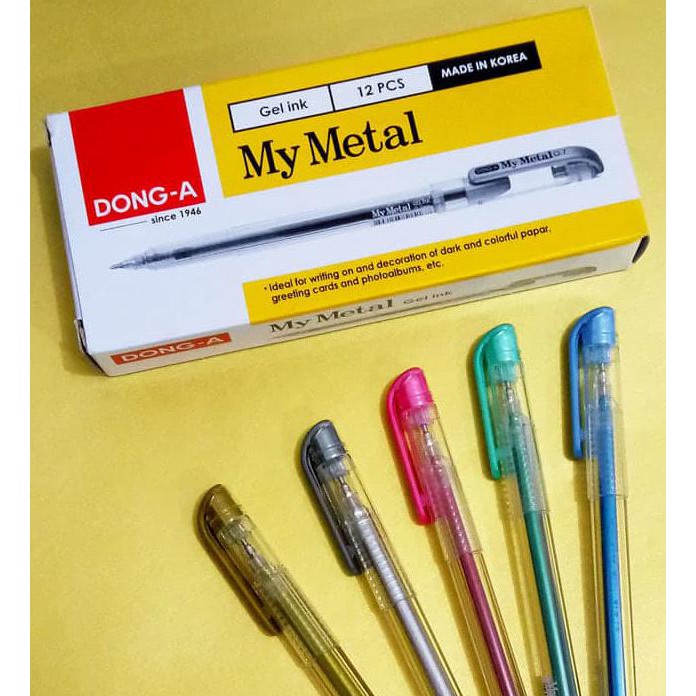 

BARU SET MURAH: 1 BUKU Tulis Hitam Jilid Spiral + 5 PEN Dong-A Gel Metallic