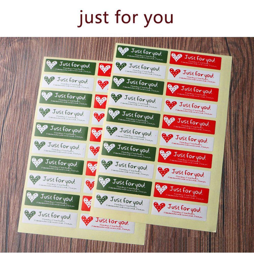 Populer1per10lembar Just For You Sticker Dekorasi Kemasan Pernikahan Label Penyegel Empat Warna