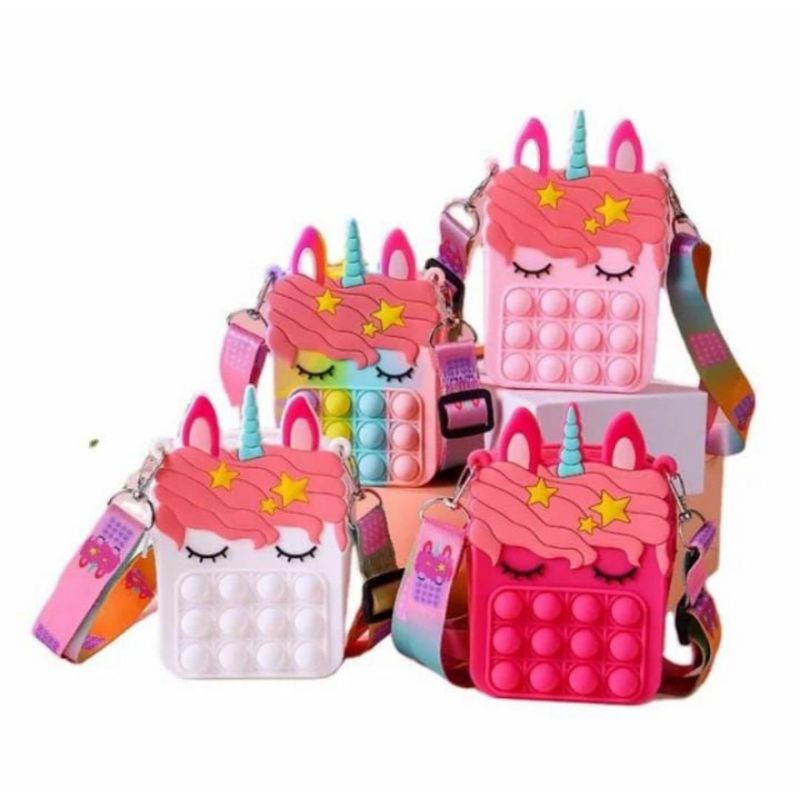 Tas Pop It Unicorn RAINBOW