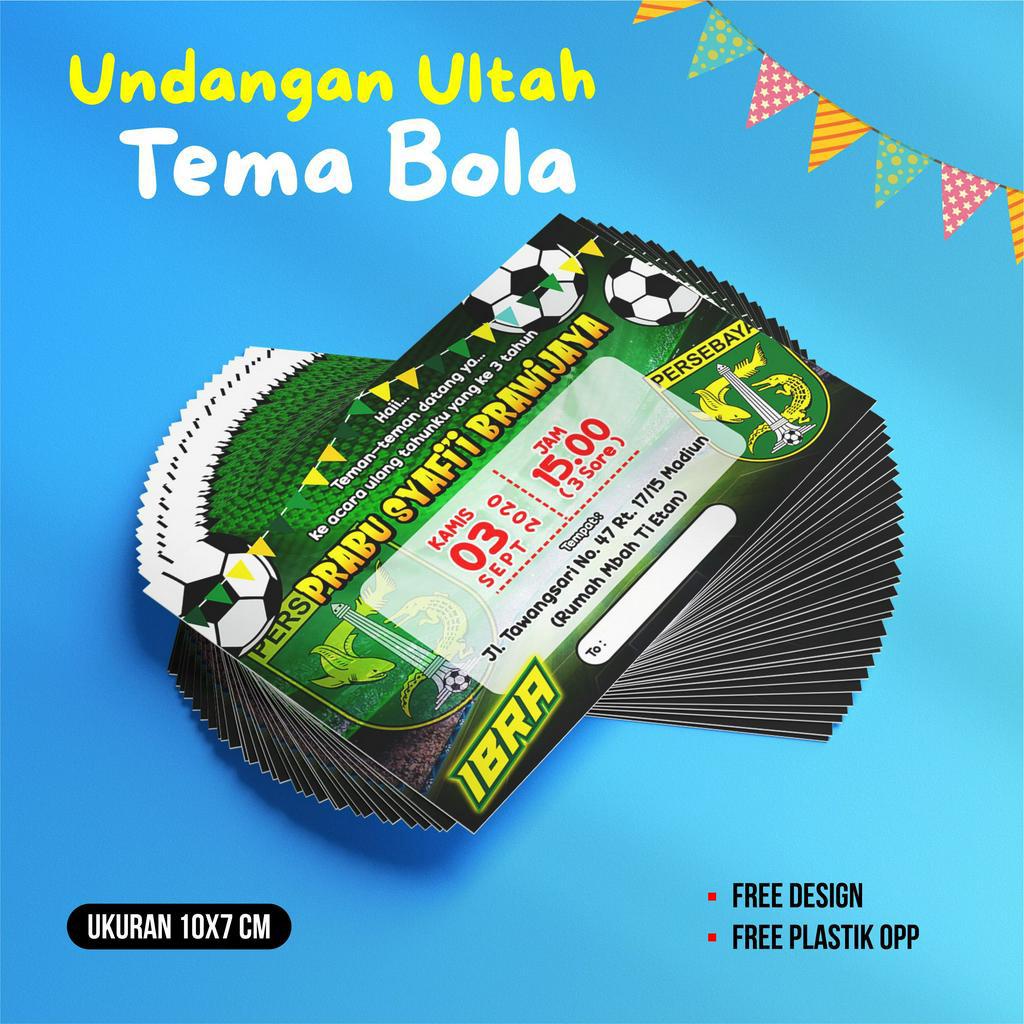 Undangan Ulang Tahun Anak Tema Bola