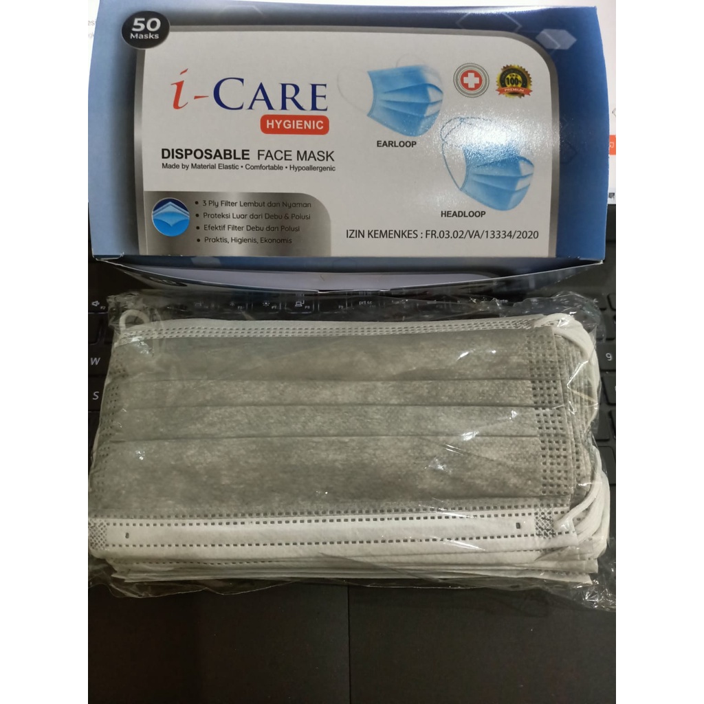 masker 3ply isi 50pc icare