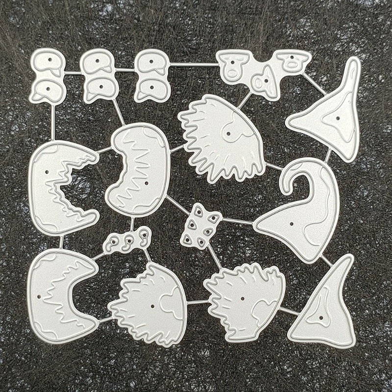 Cetakan Stensil Cutting Dies Motif Gnome Natal Bahan Metal Untuk Scrapbook / Craft DIY