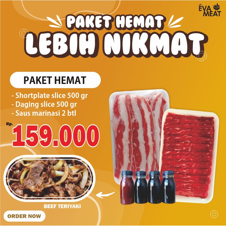 

paket diskon BBQ / paket shortplate beef slice 500 gr + bumbu / paket beef slice / paket hemat BBQ