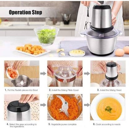 Blender Daging Elektrik - Meat Grinder Stainless Steel 2L