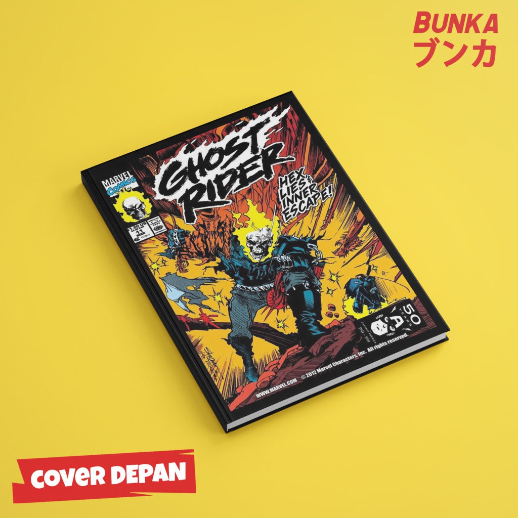 

Notebook Ghost Rider Klasik Cover Hardcover A5 Buku Tulis Catatan Note Agenda Planner
