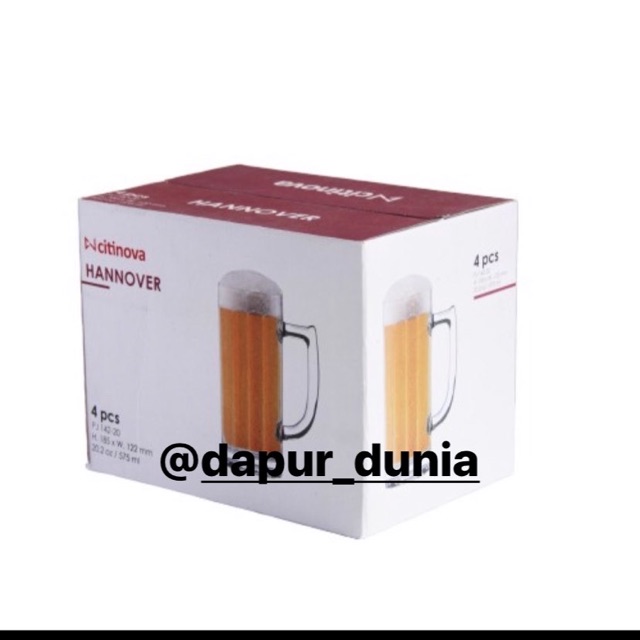 Gelas set kaca citinova hannover 4pcs
