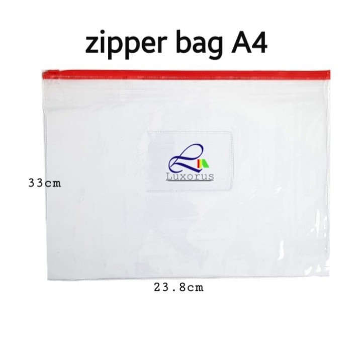 

Map Plastik Transparan Zipper Bag A4