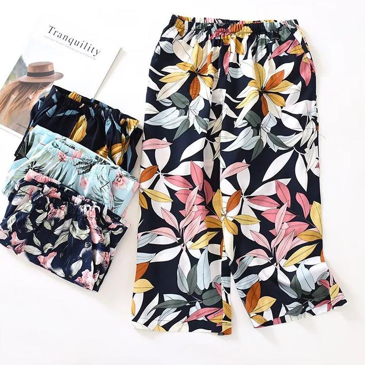 Trx3u8Ti--Celana Los Motif Random Pendek Wanita Kolor Harian Santai Motif 7/8