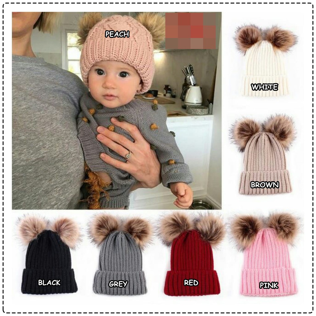 Topi Kupluk Rajut Import Bayi dan Anak Beanie Hat PREMIUM