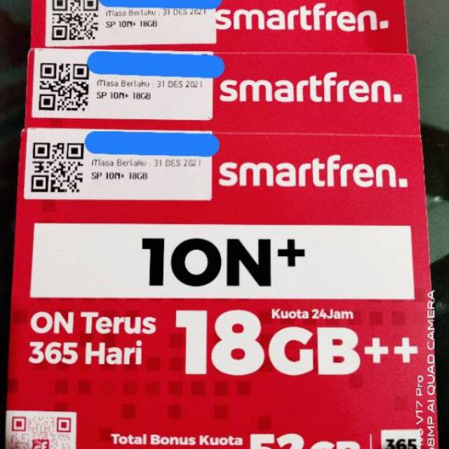 PERDANA SMARTFREN 10N+ 18 GB SUDAH AKTIF 1 TAHUN ADA BONUS KUOTA PER BULAN 1 GB
