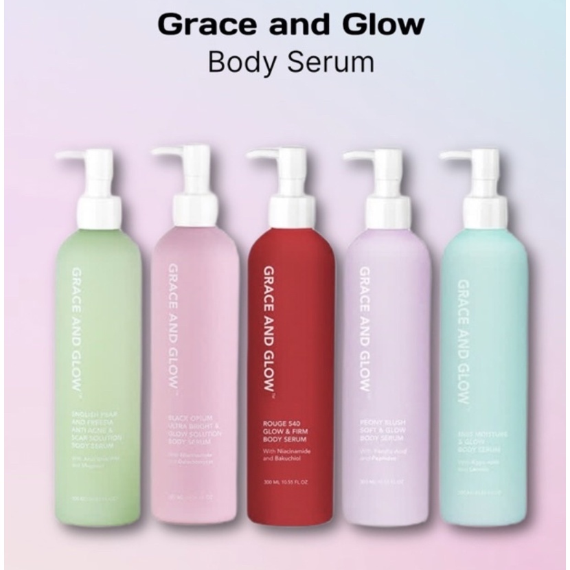 Grace and Glow Body Serum Black Opium - English Pear - Miss Moisture - Peony Blush - Rouge  [Grace and Glow Body Serum]