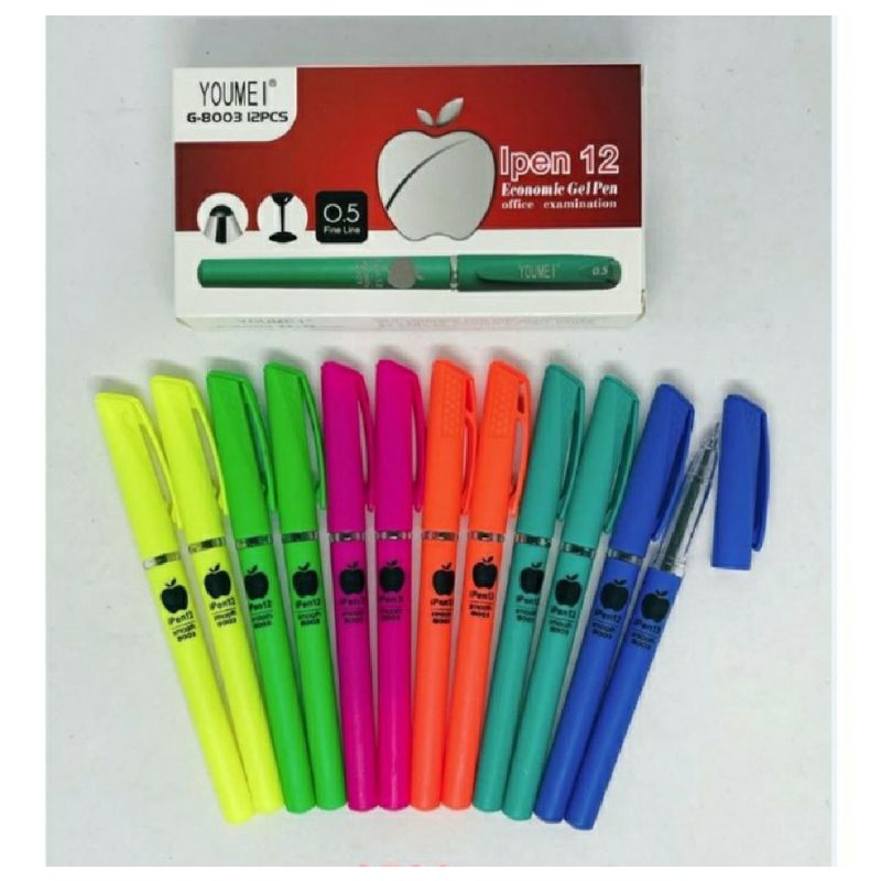 

I-pen12/pulpen,gell/Youmei/pulpenbnyakwarna