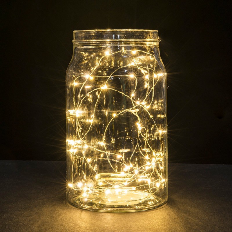 Led starry string light yellow lampu led hias fairy light 2m 20 LED