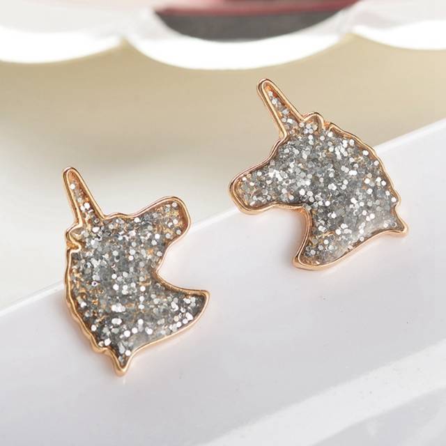 anting stud unicorn gold