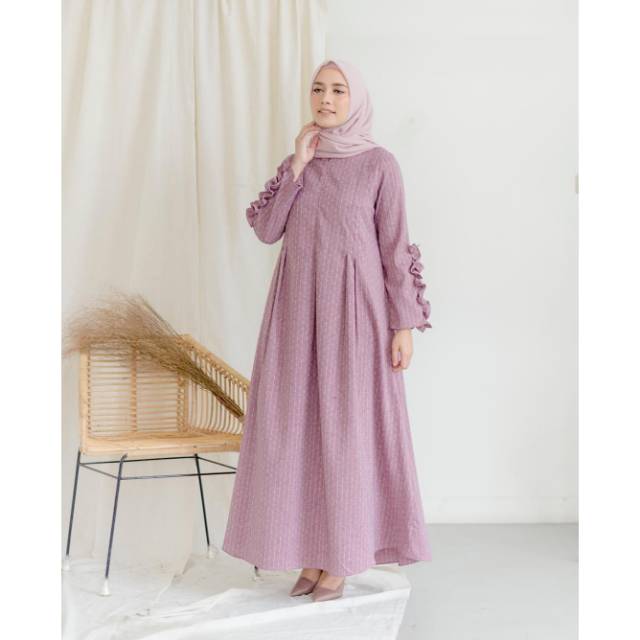 Gisella dress linen stripe RUBY S by wearing klamby