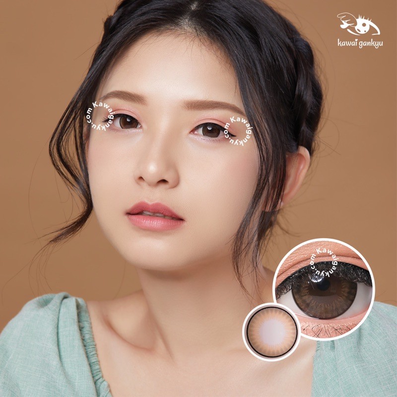 KawaiGankyu softlens - Kitty dreamy brown (1botol)