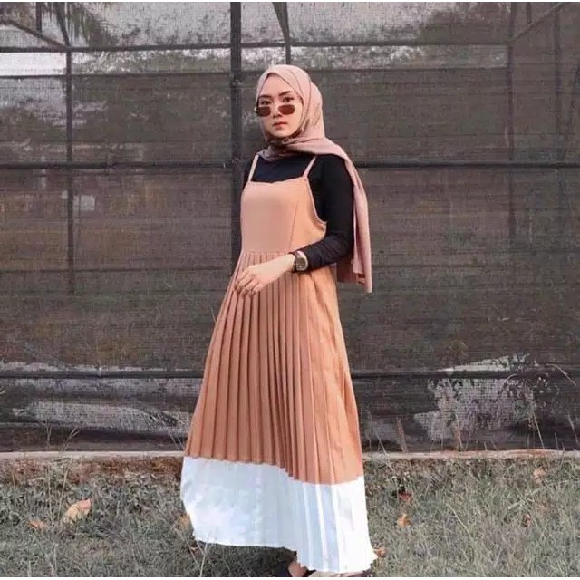 grosir_solo || EWAY OVERALL ||  sluupy slopy tisha overall plisket kombi KOMBINASI