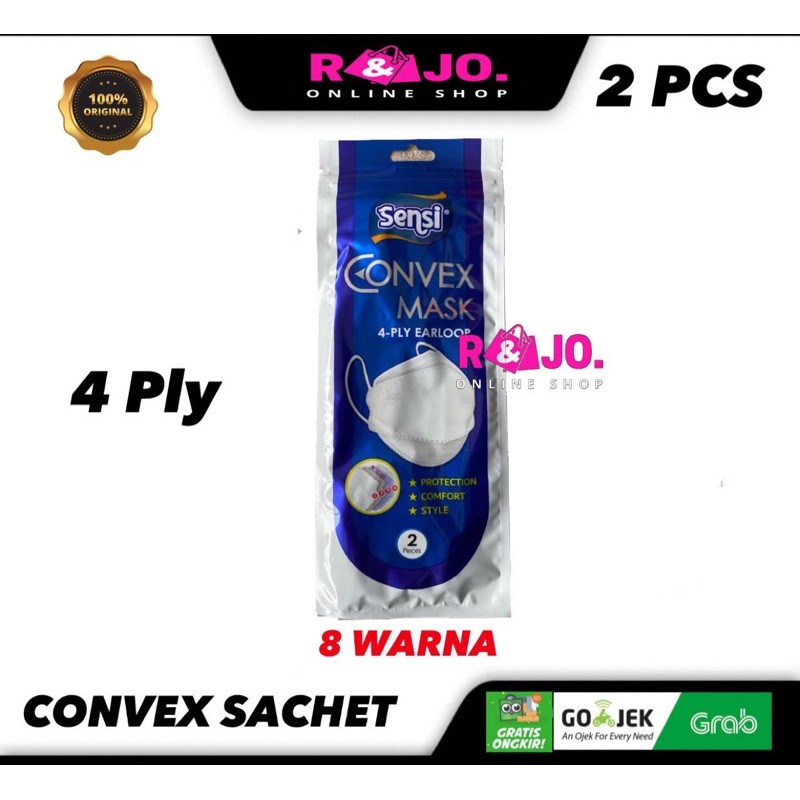 Masker Sensi Convex 4ply Sachet isi 2 pcs