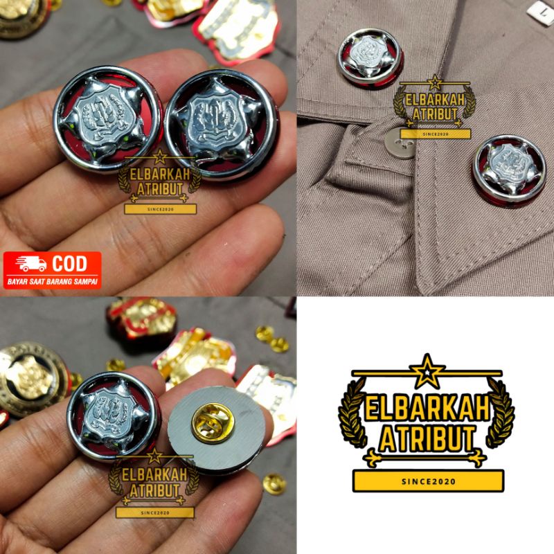 monogram satpam putih chrome akrilik terbaru