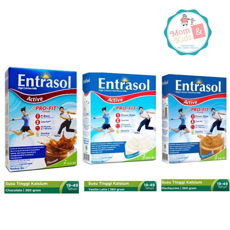 Entrasol Active Vanila Latte / Chocolate / Mochaccino 360 gr