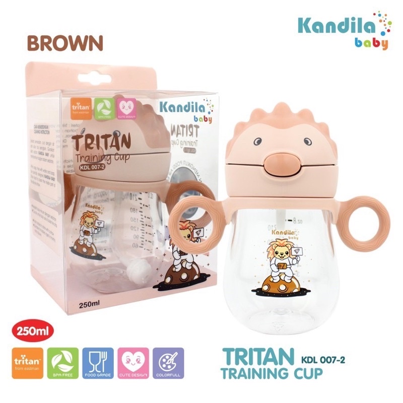 Kandila Baby Botol Tritan Training Cup Latihan Minum Sedotan Bayi Cup // Spare Part sedotan pengganti