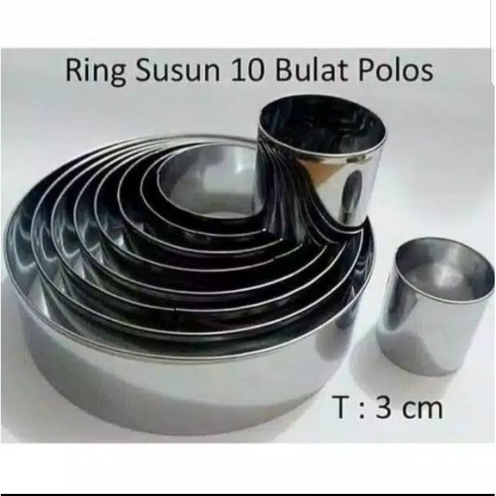 Ring cutter set bulat/cutter kue/cookie kue/cetakan kue/ring cutter set 10/ ring cutter murah