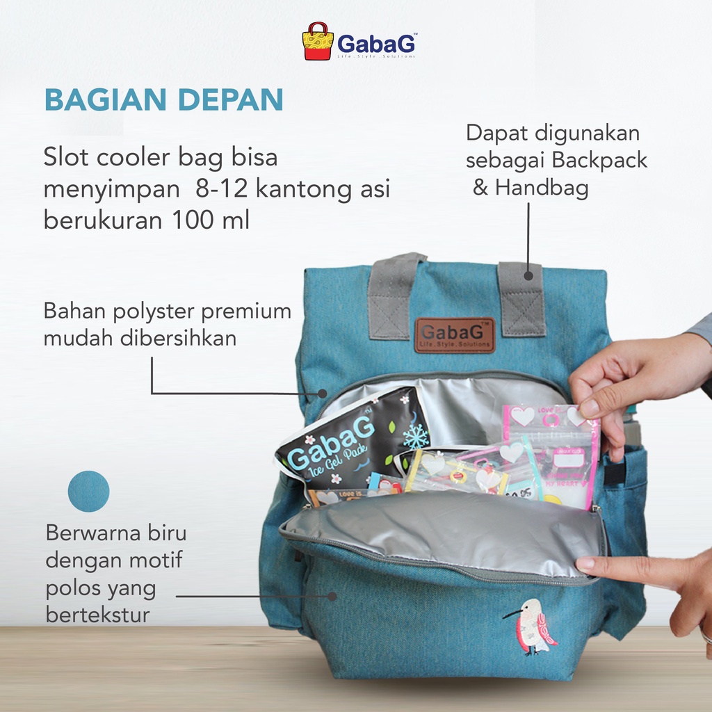 GABAG COOLER BAG KINAN - BACKPACK SERIES (FREE 2 ICE GEL)