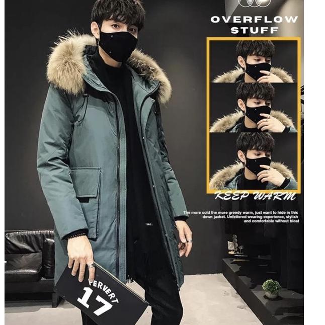 lww-30 [BISA COD] Jaket jubah Winter | Jaket Parka | Jaket Tebal Kerah Bulu Halus | Jaket Pria/Wanit