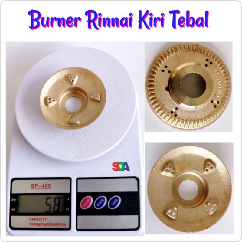 Burner Kuningan Kompor Rinnai Kanan Besar /Kiri Kecil Tebal