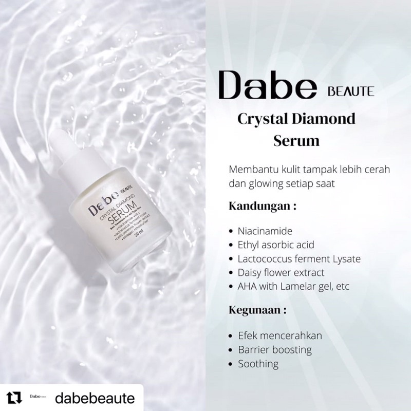 Serum Crystal Diamond or Acne Crystal Diamond Dabe Beaute by Bella Shofie