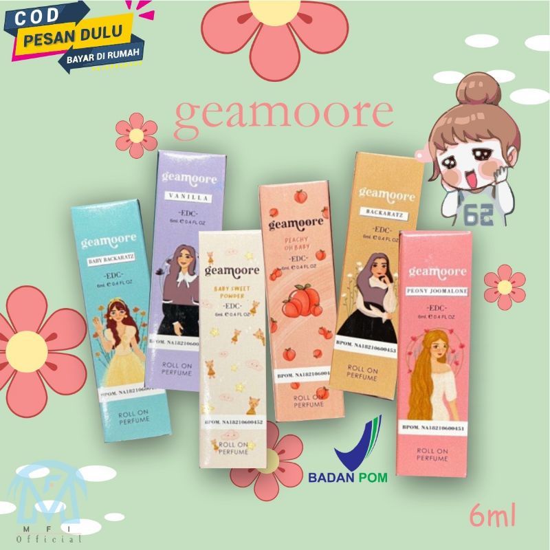 READY STOK GEAMOORE PARFUM 6ML BPOM / PARFUM GEAMOORE 6ML ROLL ON