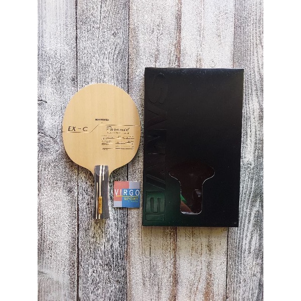 Sanwei paramid carbon kayu blade bat bet pingpong tenis meja